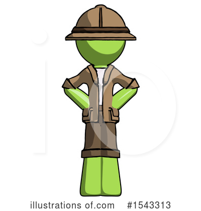 Royalty-Free (RF) Green Design Mascot Clipart Illustration by Leo Blanchette - Stock Sample #1543313
