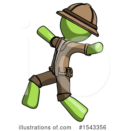 Royalty-Free (RF) Green Design Mascot Clipart Illustration by Leo Blanchette - Stock Sample #1543356