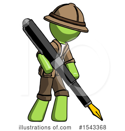 Royalty-Free (RF) Green Design Mascot Clipart Illustration by Leo Blanchette - Stock Sample #1543368