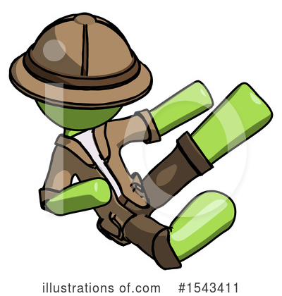 Royalty-Free (RF) Green Design Mascot Clipart Illustration by Leo Blanchette - Stock Sample #1543411