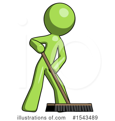Royalty-Free (RF) Green Design Mascot Clipart Illustration by Leo Blanchette - Stock Sample #1543489