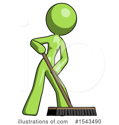 Royalty-Free (RF) Green Design Mascot Clipart Illustration by Leo Blanchette - Stock Sample #1543490