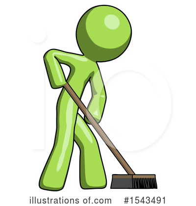 Royalty-Free (RF) Green Design Mascot Clipart Illustration by Leo Blanchette - Stock Sample #1543491