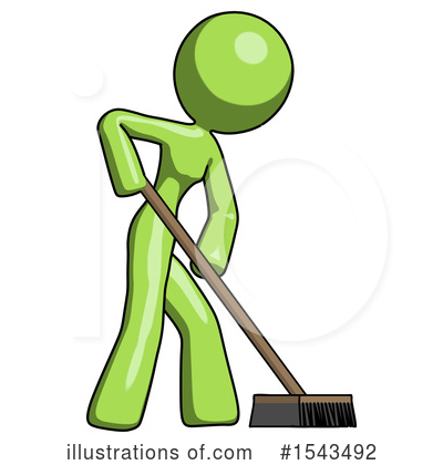 Royalty-Free (RF) Green Design Mascot Clipart Illustration by Leo Blanchette - Stock Sample #1543492