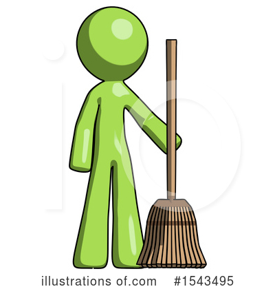 Royalty-Free (RF) Green Design Mascot Clipart Illustration by Leo Blanchette - Stock Sample #1543495