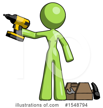 Royalty-Free (RF) Green Design Mascot Clipart Illustration by Leo Blanchette - Stock Sample #1548794