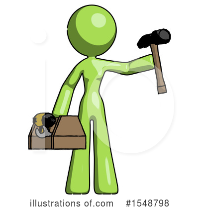 Royalty-Free (RF) Green Design Mascot Clipart Illustration by Leo Blanchette - Stock Sample #1548798