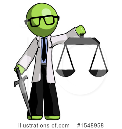 Royalty-Free (RF) Green Design Mascot Clipart Illustration by Leo Blanchette - Stock Sample #1548958