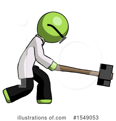 Royalty-Free (RF) Green Design Mascot Clipart Illustration by Leo Blanchette - Stock Sample #1549053