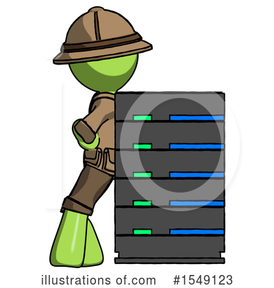 Royalty-Free (RF) Green Design Mascot Clipart Illustration by Leo Blanchette - Stock Sample #1549123