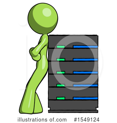 Royalty-Free (RF) Green Design Mascot Clipart Illustration by Leo Blanchette - Stock Sample #1549124