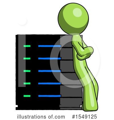 Royalty-Free (RF) Green Design Mascot Clipart Illustration by Leo Blanchette - Stock Sample #1549125