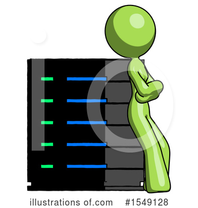 Royalty-Free (RF) Green Design Mascot Clipart Illustration by Leo Blanchette - Stock Sample #1549128