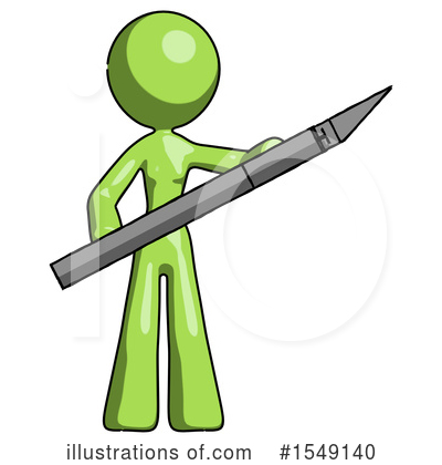 Royalty-Free (RF) Green Design Mascot Clipart Illustration by Leo Blanchette - Stock Sample #1549140