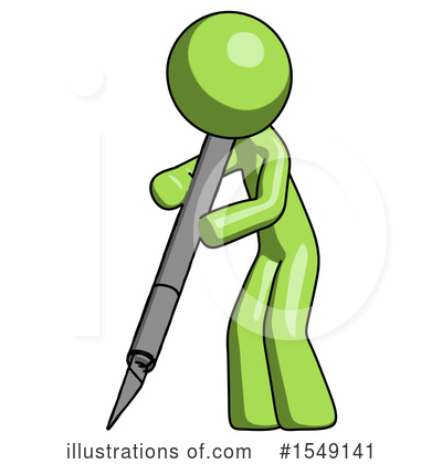 Royalty-Free (RF) Green Design Mascot Clipart Illustration by Leo Blanchette - Stock Sample #1549141