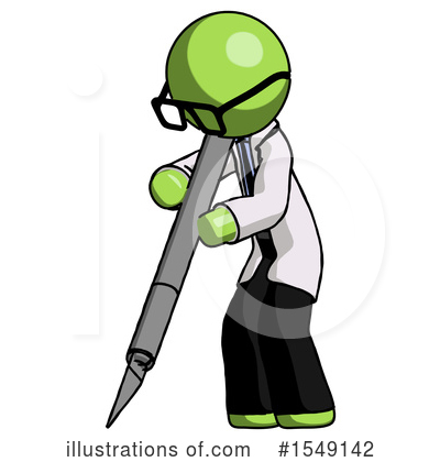 Royalty-Free (RF) Green Design Mascot Clipart Illustration by Leo Blanchette - Stock Sample #1549142