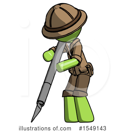 Royalty-Free (RF) Green Design Mascot Clipart Illustration by Leo Blanchette - Stock Sample #1549143