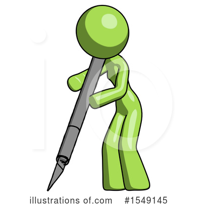 Royalty-Free (RF) Green Design Mascot Clipart Illustration by Leo Blanchette - Stock Sample #1549145