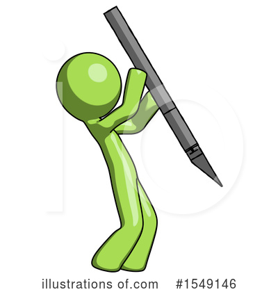 Royalty-Free (RF) Green Design Mascot Clipart Illustration by Leo Blanchette - Stock Sample #1549146
