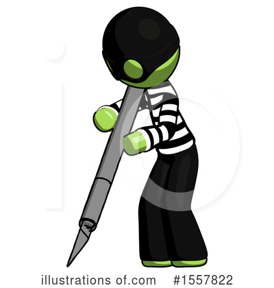 Royalty-Free (RF) Green Design Mascot Clipart Illustration by Leo Blanchette - Stock Sample #1557822
