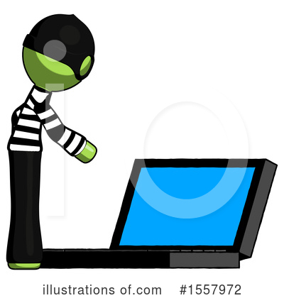 Royalty-Free (RF) Green Design Mascot Clipart Illustration by Leo Blanchette - Stock Sample #1557972