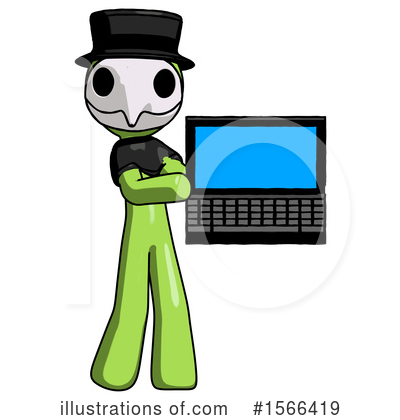 Royalty-Free (RF) Green Design Mascot Clipart Illustration by Leo Blanchette - Stock Sample #1566419