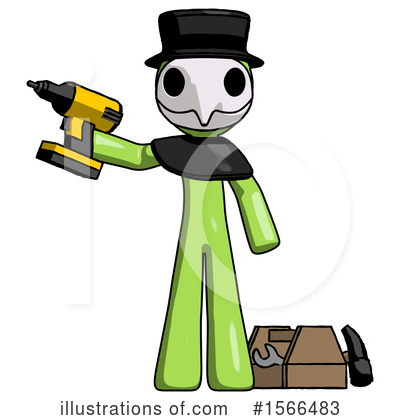 Royalty-Free (RF) Green Design Mascot Clipart Illustration by Leo Blanchette - Stock Sample #1566483