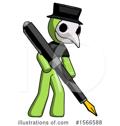 Royalty-Free (RF) Green Design Mascot Clipart Illustration by Leo Blanchette - Stock Sample #1566588