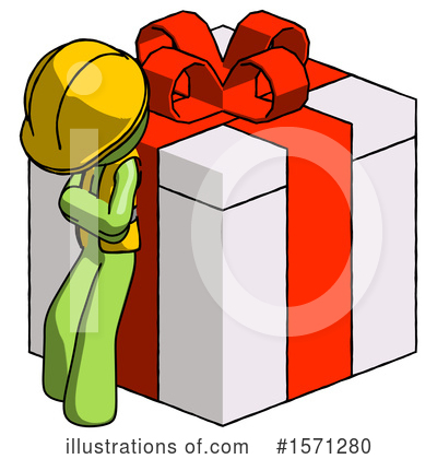 Royalty-Free (RF) Green Design Mascot Clipart Illustration by Leo Blanchette - Stock Sample #1571280