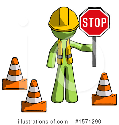 Royalty-Free (RF) Green Design Mascot Clipart Illustration by Leo Blanchette - Stock Sample #1571290
