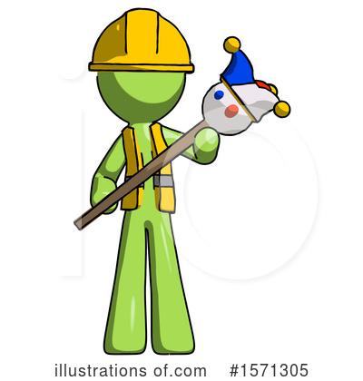 Royalty-Free (RF) Green Design Mascot Clipart Illustration by Leo Blanchette - Stock Sample #1571305