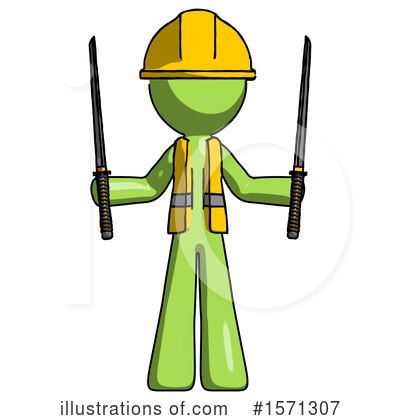 Royalty-Free (RF) Green Design Mascot Clipart Illustration by Leo Blanchette - Stock Sample #1571307