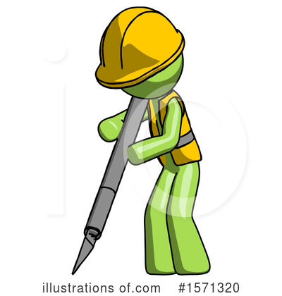 Royalty-Free (RF) Green Design Mascot Clipart Illustration by Leo Blanchette - Stock Sample #1571320