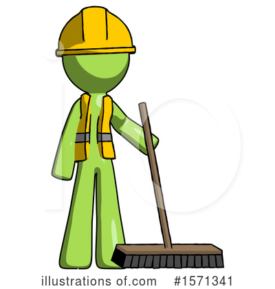 Royalty-Free (RF) Green Design Mascot Clipart Illustration by Leo Blanchette - Stock Sample #1571341