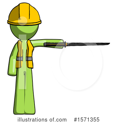 Royalty-Free (RF) Green Design Mascot Clipart Illustration by Leo Blanchette - Stock Sample #1571355
