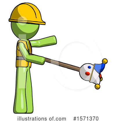 Royalty-Free (RF) Green Design Mascot Clipart Illustration by Leo Blanchette - Stock Sample #1571370