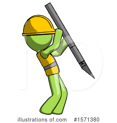 Royalty-Free (RF) Green Design Mascot Clipart Illustration by Leo Blanchette - Stock Sample #1571380
