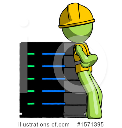 Royalty-Free (RF) Green Design Mascot Clipart Illustration by Leo Blanchette - Stock Sample #1571395