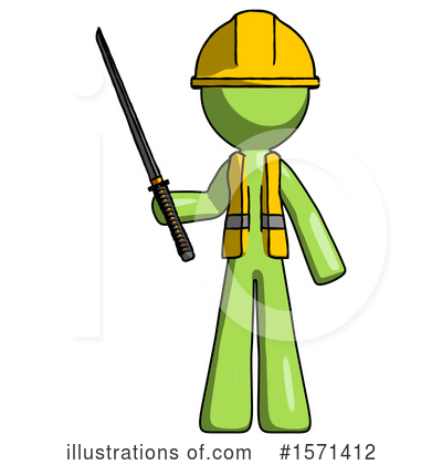 Royalty-Free (RF) Green Design Mascot Clipart Illustration by Leo Blanchette - Stock Sample #1571412