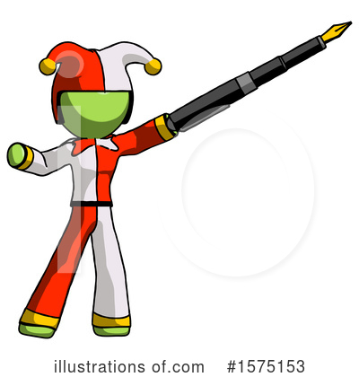 Royalty-Free (RF) Green Design Mascot Clipart Illustration by Leo Blanchette - Stock Sample #1575153