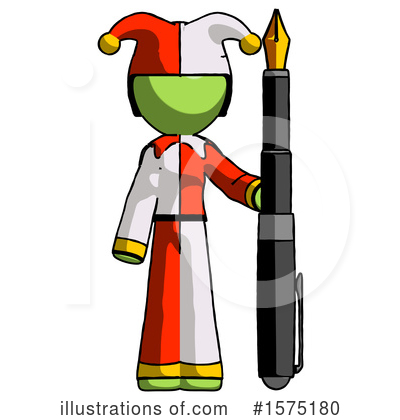 Royalty-Free (RF) Green Design Mascot Clipart Illustration by Leo Blanchette - Stock Sample #1575180
