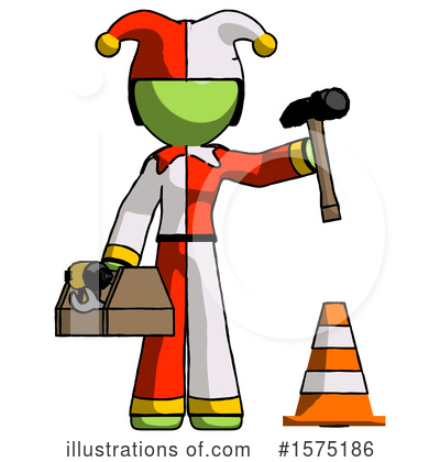 Royalty-Free (RF) Green Design Mascot Clipart Illustration by Leo Blanchette - Stock Sample #1575186
