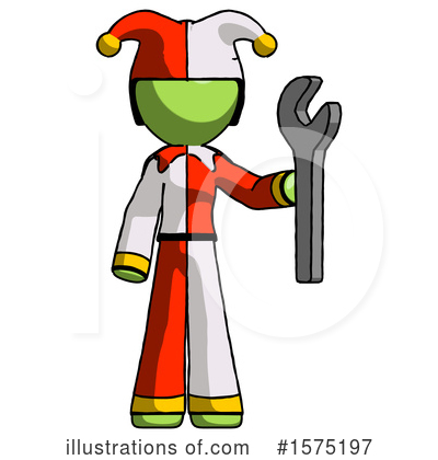 Royalty-Free (RF) Green Design Mascot Clipart Illustration by Leo Blanchette - Stock Sample #1575197