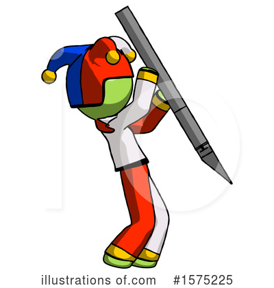 Royalty-Free (RF) Green Design Mascot Clipart Illustration by Leo Blanchette - Stock Sample #1575225