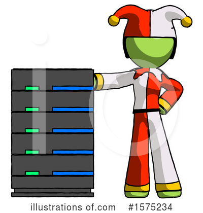 Royalty-Free (RF) Green Design Mascot Clipart Illustration by Leo Blanchette - Stock Sample #1575234