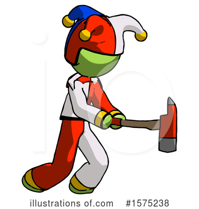 Royalty-Free (RF) Green Design Mascot Clipart Illustration by Leo Blanchette - Stock Sample #1575238