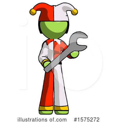 Royalty-Free (RF) Green Design Mascot Clipart Illustration by Leo Blanchette - Stock Sample #1575272