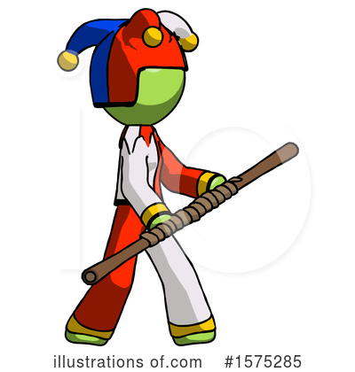 Royalty-Free (RF) Green Design Mascot Clipart Illustration by Leo Blanchette - Stock Sample #1575285