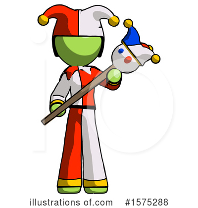Royalty-Free (RF) Green Design Mascot Clipart Illustration by Leo Blanchette - Stock Sample #1575288