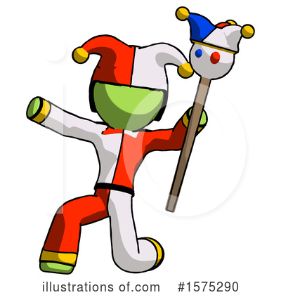 Royalty-Free (RF) Green Design Mascot Clipart Illustration by Leo Blanchette - Stock Sample #1575290